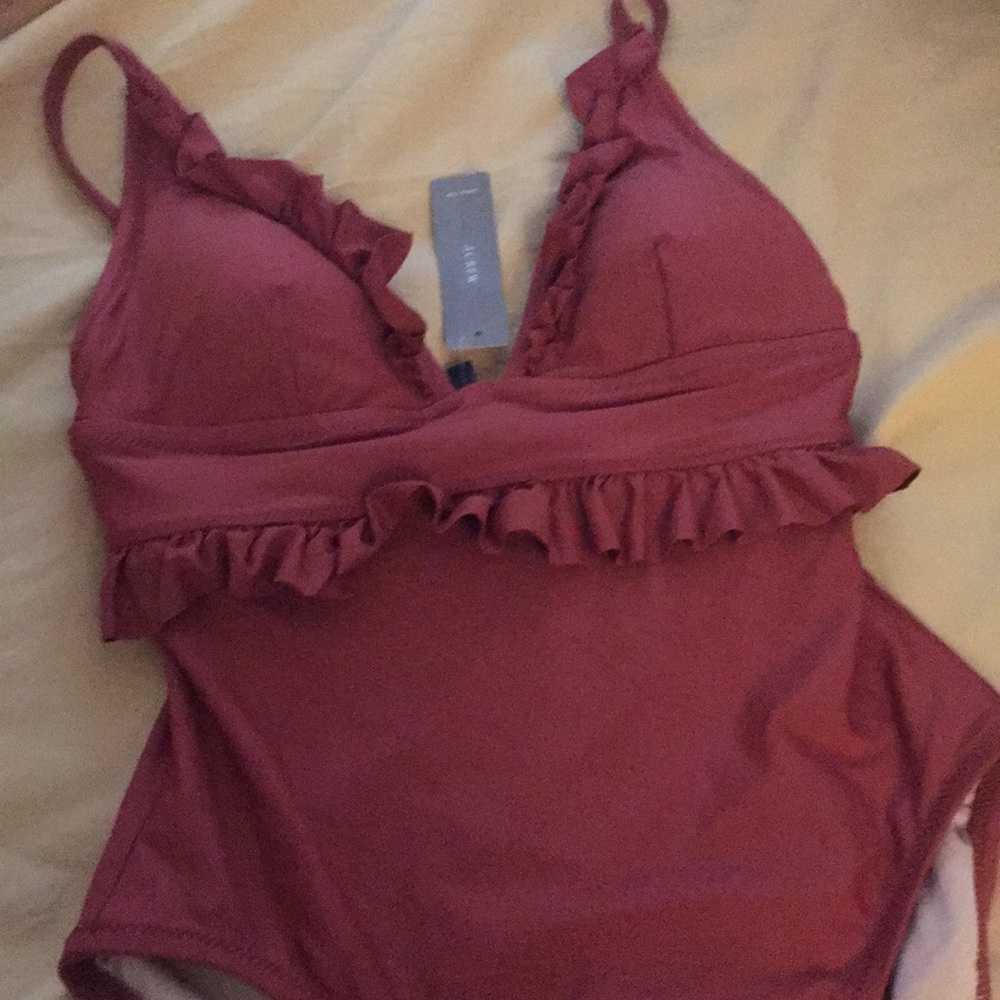 Jcrew women ruffle swim size 4